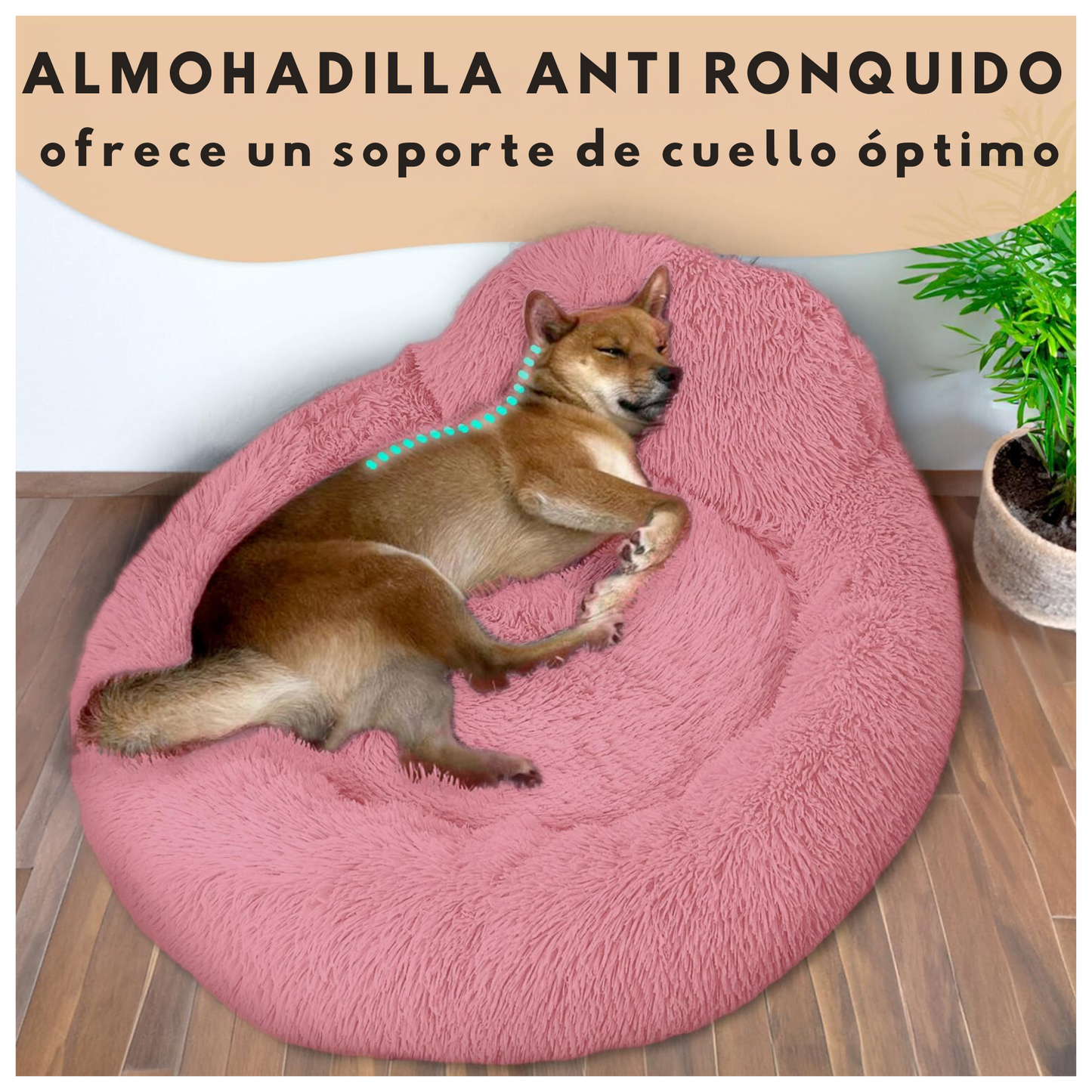Cama Mascota Grande Antiestrés Y Ronquido
