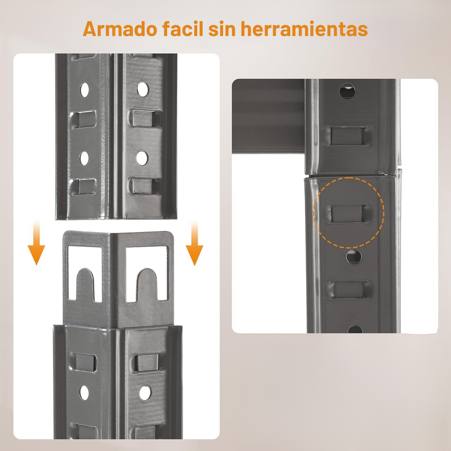 Estante Metálico 180x90x40 Fácil Armado sin Pernos