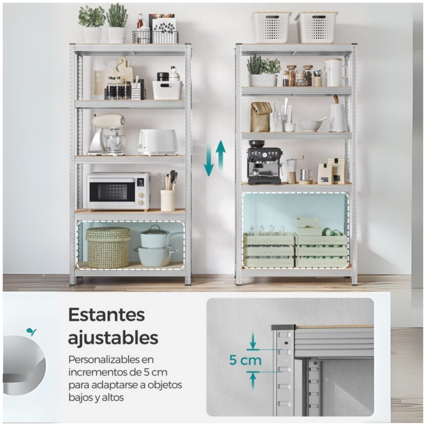 Estante Metálico 180x90x40 Fácil Armado sin Pernos