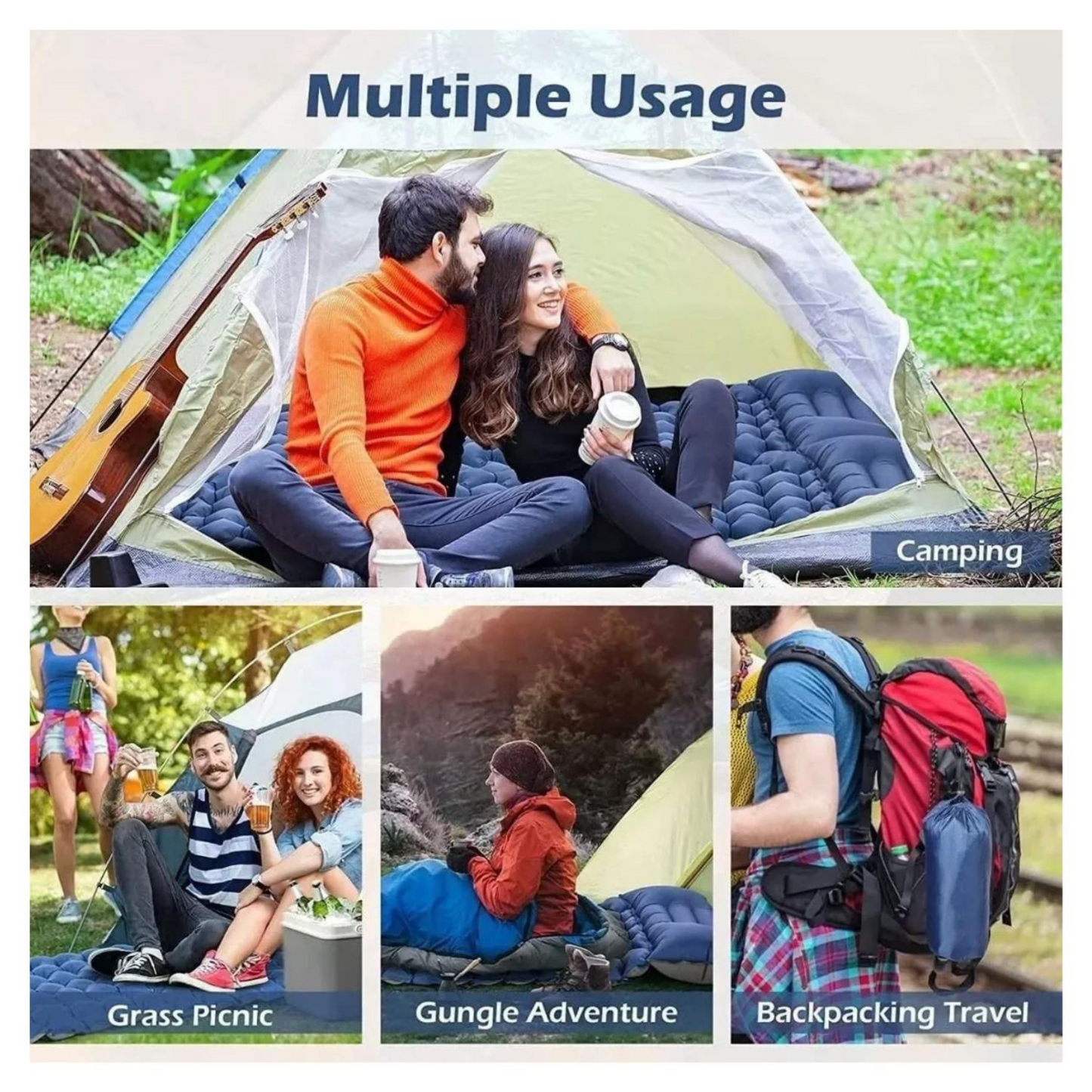 Colchon Inflable Plegable Para Camping Outdoor