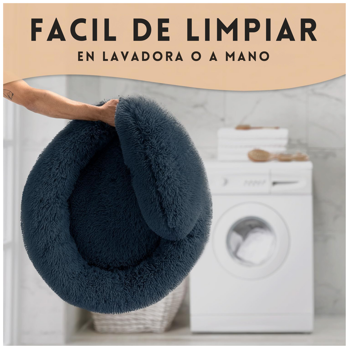 Cama Mascota Grande Antiestrés Y Ronquido