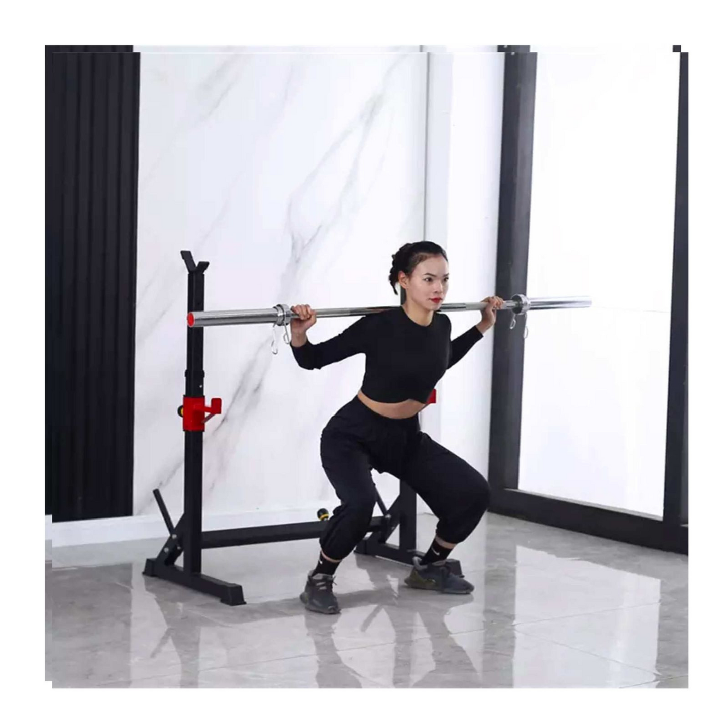 Rack Squat Sentadillas Ajustable Barra Pesas Pre Y Olimpica