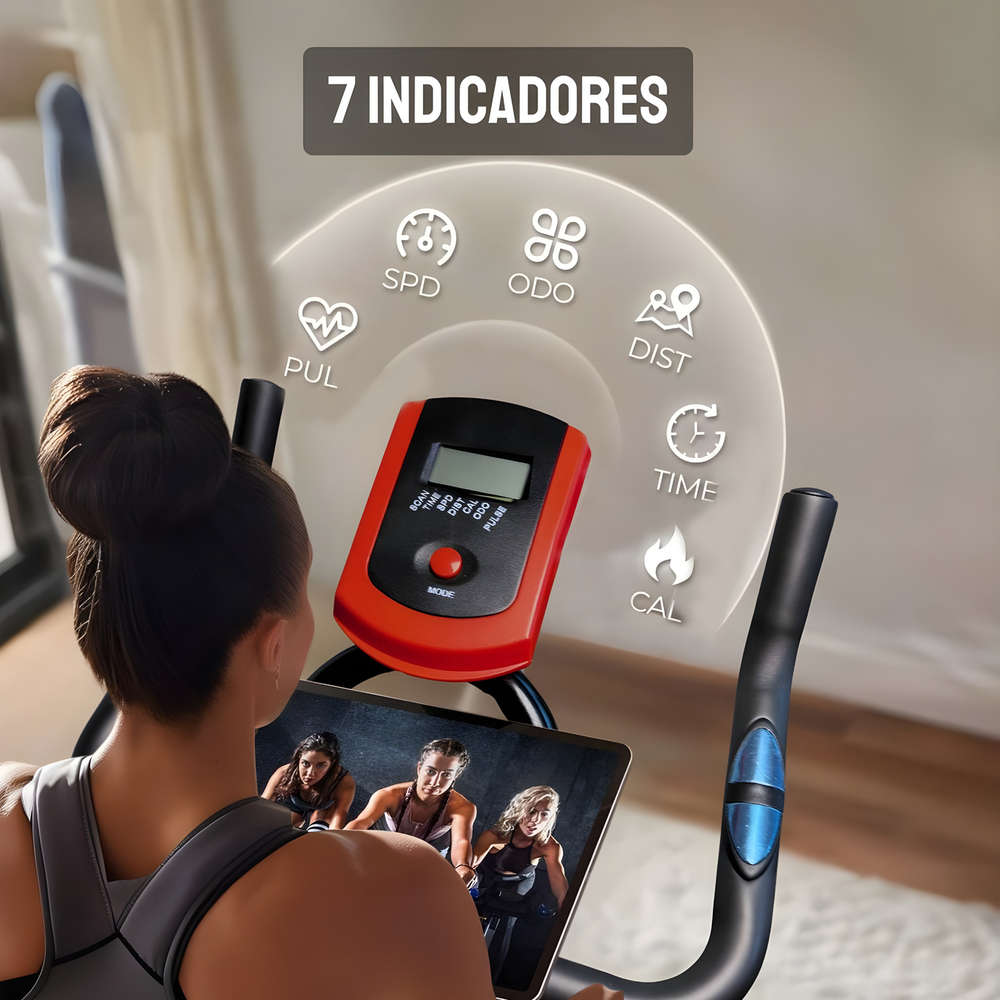 Bicicleta Spinning Rueda Inercia 13 Kg Yep1054 Negro