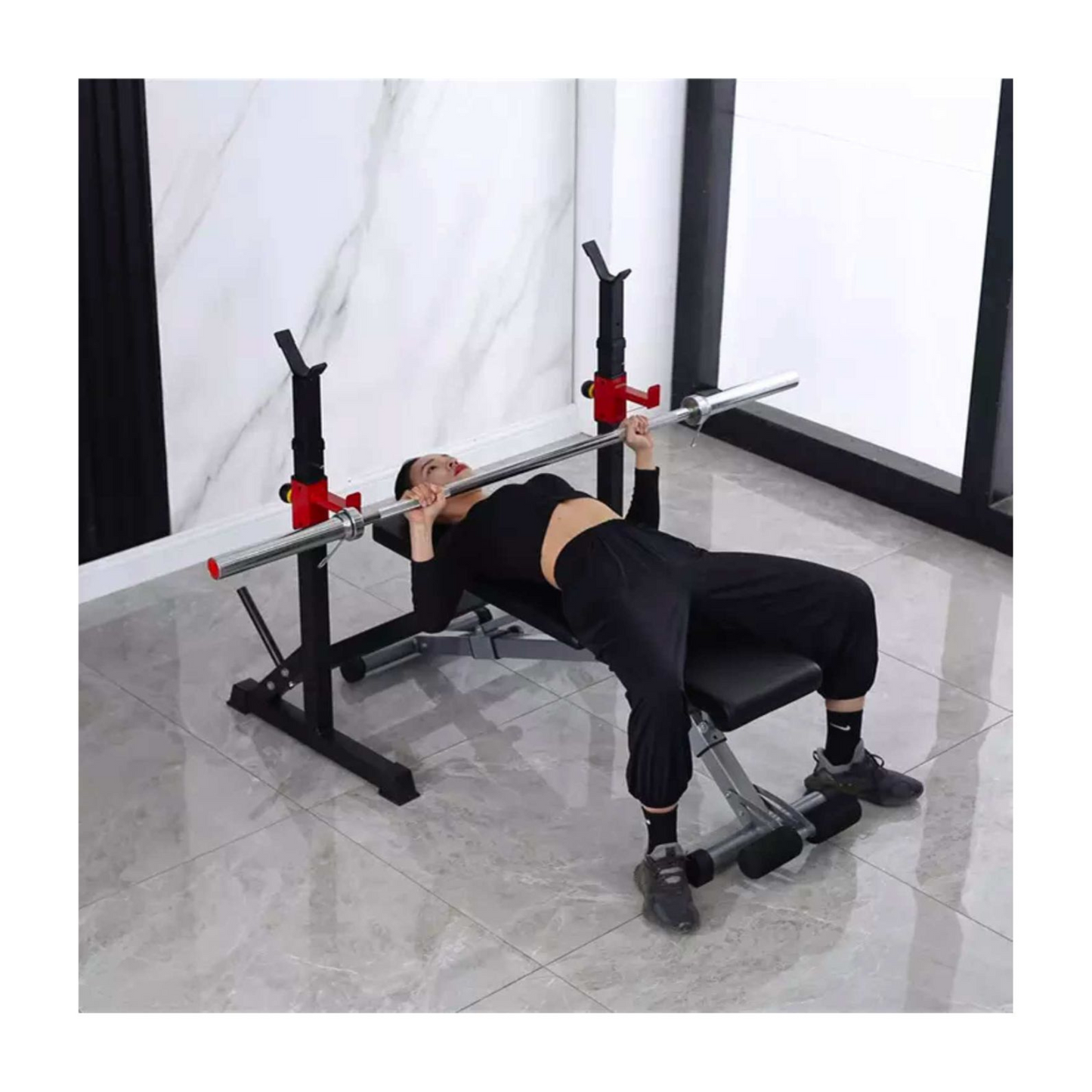 Rack Squat Sentadillas Ajustable Barra Pesas Pre Y Olimpica