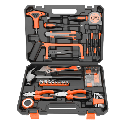 Set 135 piezas herramientas manuales + maletín portátil