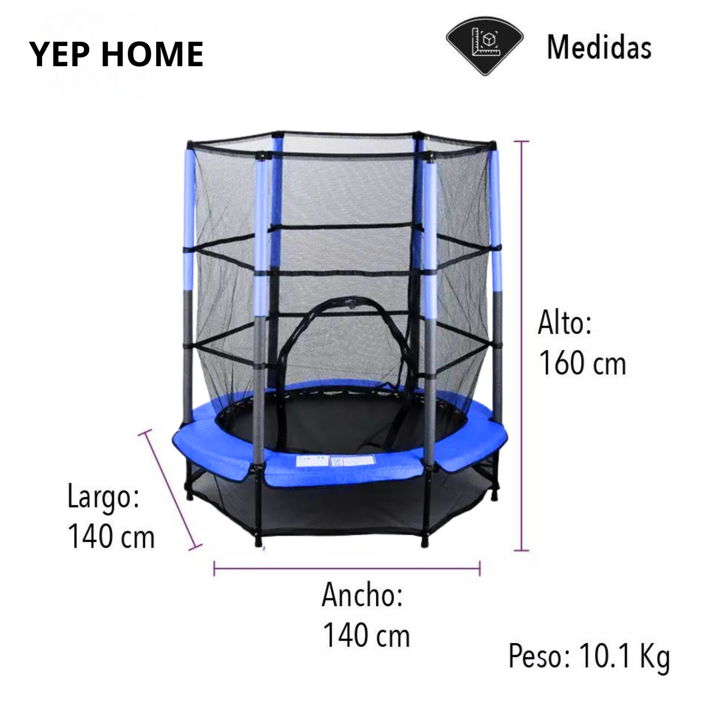 Cama Elástica Saltarina Trampolin Para Niños 1.4m