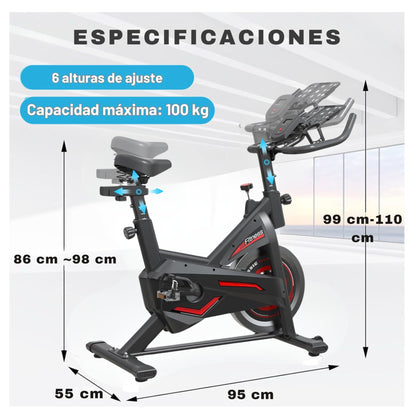 Bicicleta De Spinning Deluxe Extra Confort