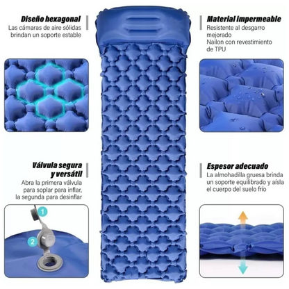 Colchon Inflable Plegable Para Camping Outdoor