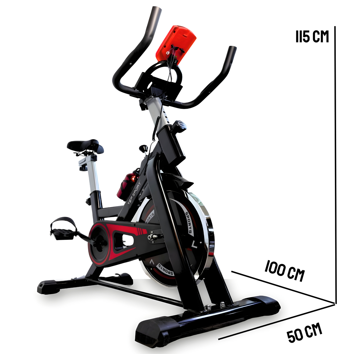 Bicicleta Spinning Rueda Inercia 13 Kg Yep1054 Negro