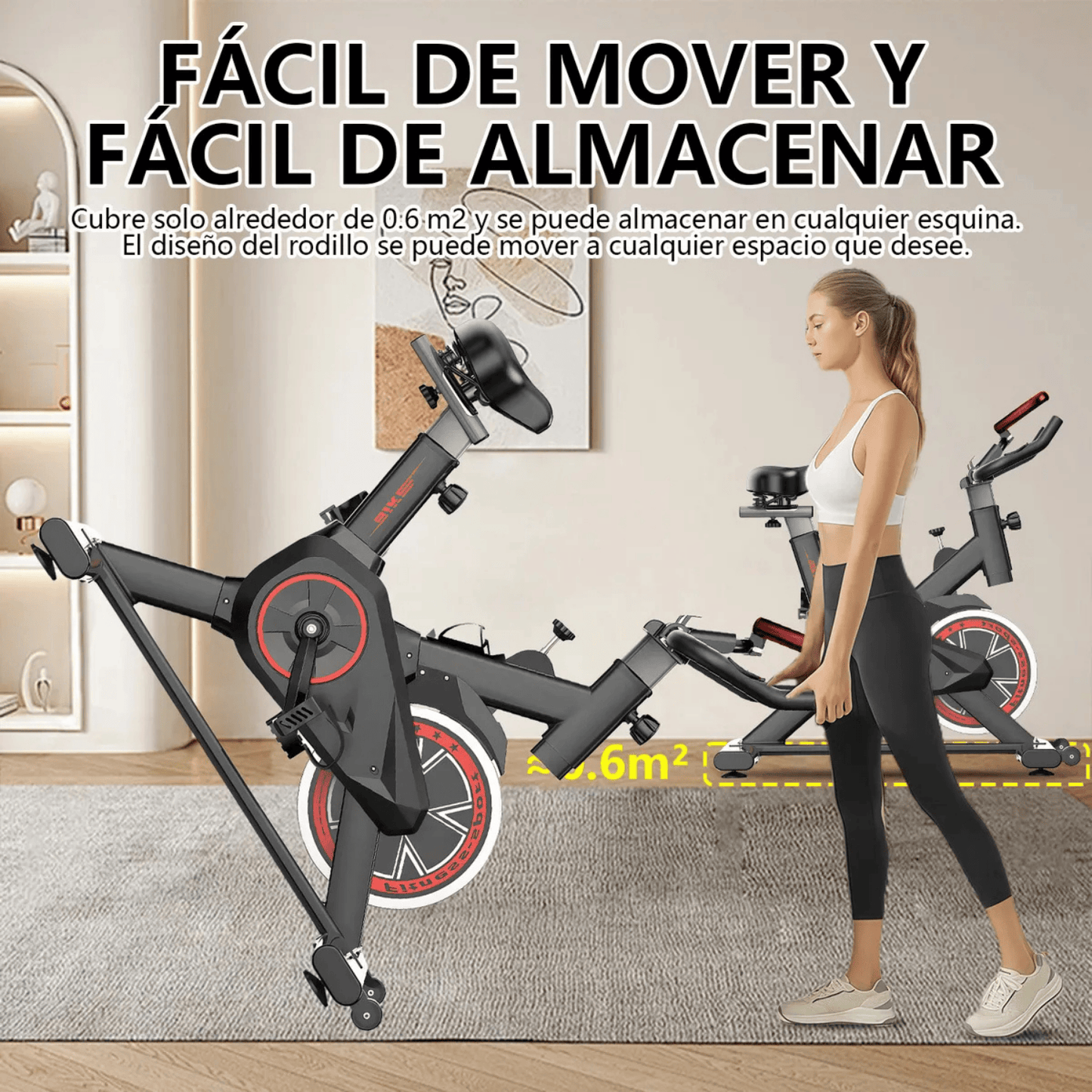 Bicicleta Spinning Estática con Monitor Yepsport