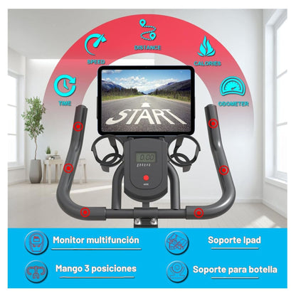 Bicicleta De Spinning Deluxe Extra Confort