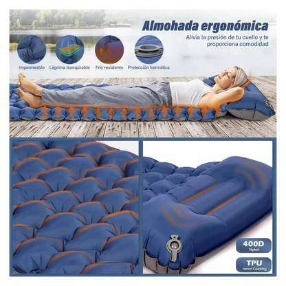 Colchon Inflable Plegable Para Camping Outdoor